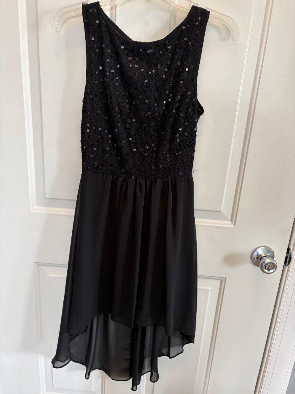 Junior Dress black with lace and sequins size 5/6